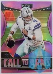 2021 Panini Playoff Call To Arms Dak Prescott Pink Prizm #CA-DPR Dallas Cowboys